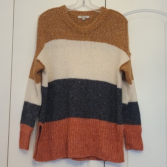 Madewell Striped Baxter Oversized Sweater Women's Size XXS - Picture 1 of 4